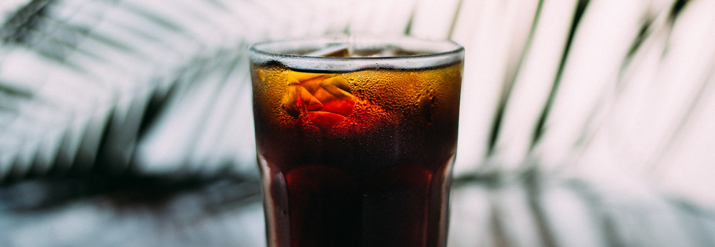 A glass of cold brew served at a coffee shop.